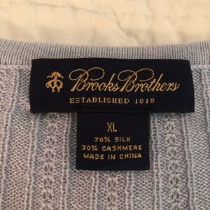 Brooks Brothers Silk/Cashmere Short Sleeve Sweater